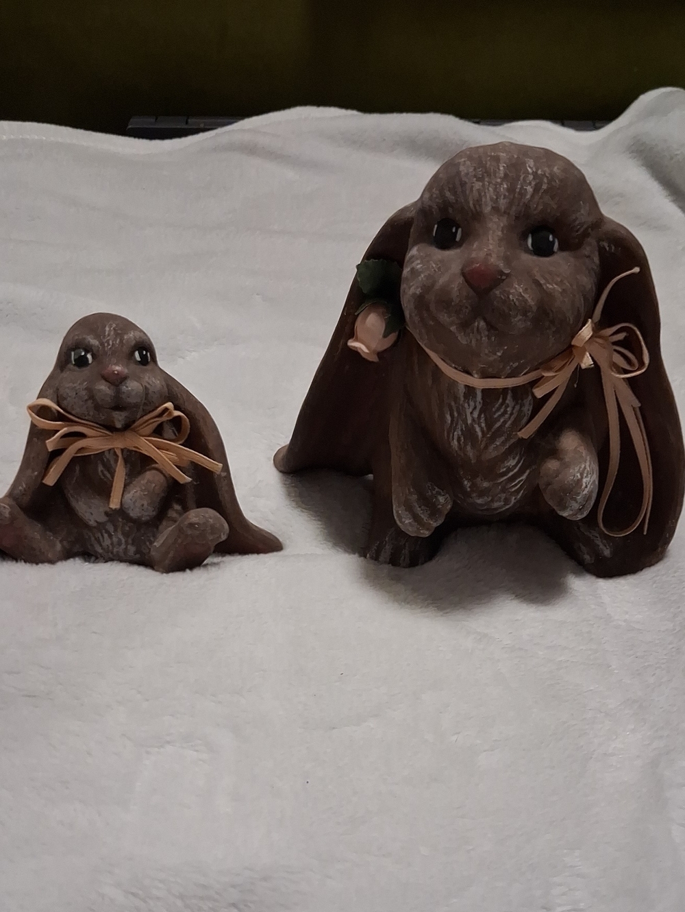 Vintage Brown Decorative Rabbit Figurines Decor